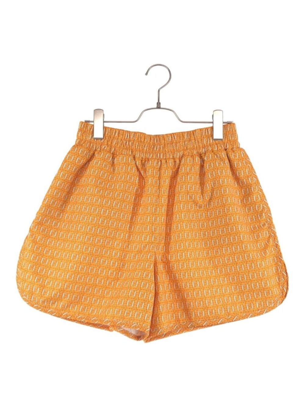 Fendi Forever Zucca Pattern Swim Shorts XS Orange